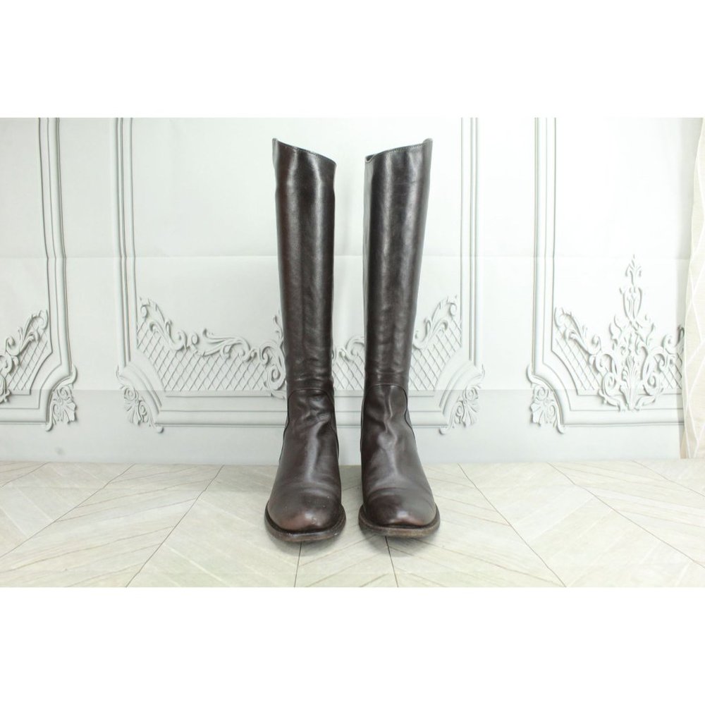 Strenesse Gabriele Strehle Brown Soft Leather Knee High Boots Size 7.5 - Picture 4 of 9